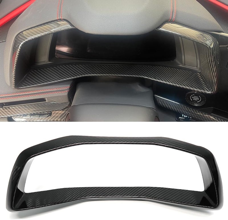 Yipmotiv Car Speedmeter Frame Cover for C8 Corvette 2020-2023, Genuine Carbon Fiber Interior Dash Trim - Image 1