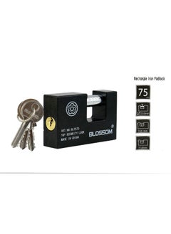 Blossom Rectangular Iron Padlock Bl7375  - Image 2