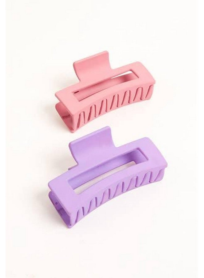 Radhya Accessories Pastel 10 Cm Matte finish Hair Claws for Women (Pack of 2) Hair Claw Clutchers for Girls Hair Clips Korean Hair Accessories - Image 3