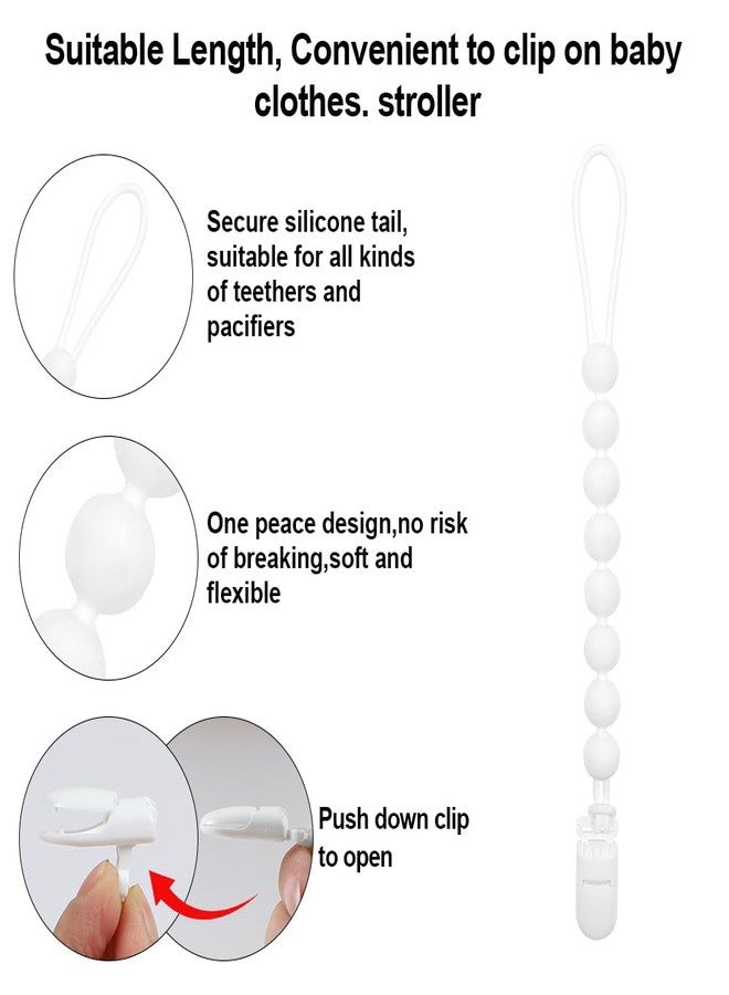 AmazingM Baby Food Grade Silicone Teether Toy with One Piece Design Pacifier Clip Holder,Teething Pain Relief Toys Gift Set for 3 Months+ Boys and Girls,Freezer Safe,BPA Free. (Cow) - Image 4