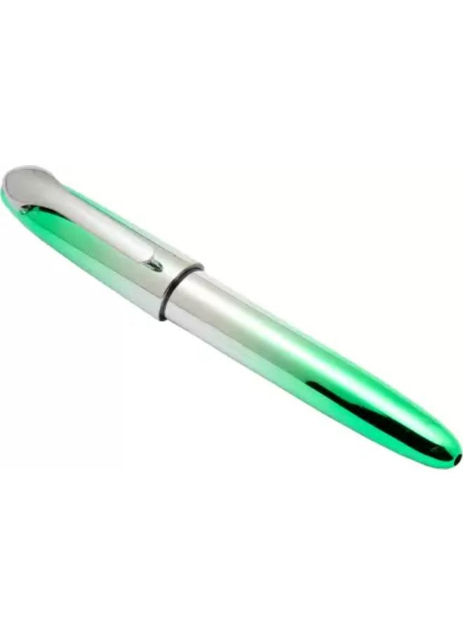 Generic Ledos Yiren-Dual Tone Silver & Green Fountain Pen (Converter & Cartridges system)  - Image 3