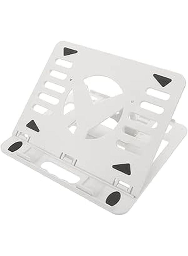 Foldable Adjustable Laptop Stand Portable Cooling Riser for Desk and Bed Use White - Image 1