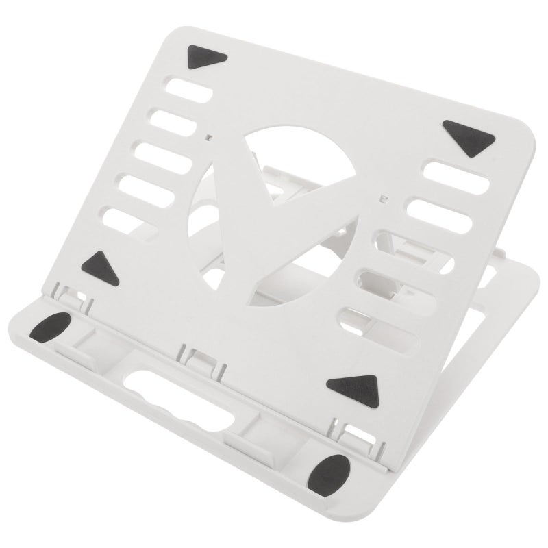Foldable Adjustable Laptop Stand Portable Cooling Riser for Desk and Bed Use White - Image 2