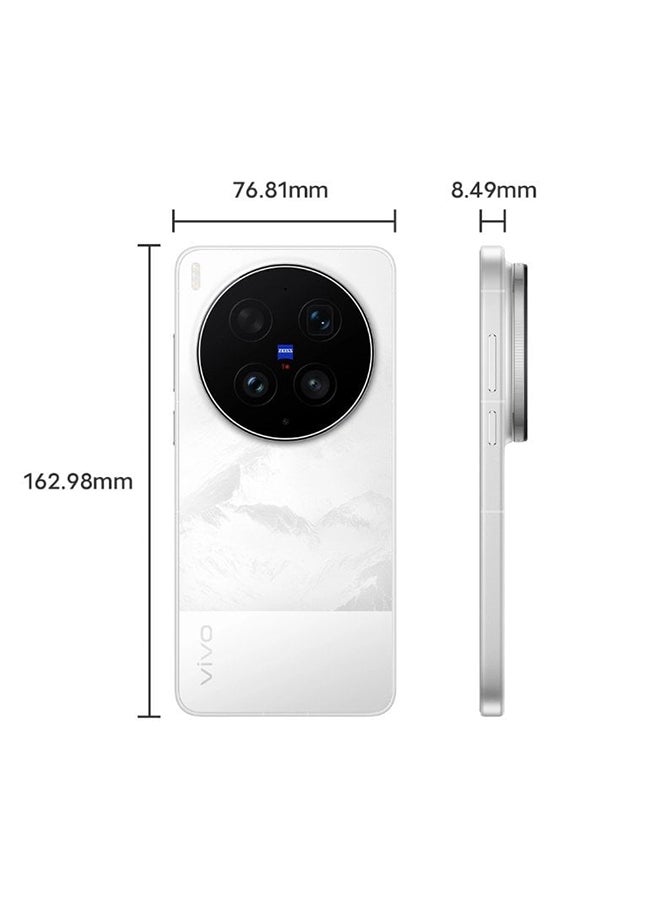 فيفو هاتف X300 Ultra الذكي بنظام أندرويد 5G (512GB 16GB RAM) أبيض | مواصفات صينية | شاشة LTPO AMOLED بحجم 6.82 بوصة، 1B لون، شاشة HDR حيوية بتردد 144Hz | بطارية 6600 مللي أمبير، شحن سلكي 100W، NFC | كاميرا سيلفي بدقة 50MP | كاميرات خلفية ثلاثية (50MP+200MP+50MP) | دعم صورة Ultra HDR | مع دعم Google Play - Image 3