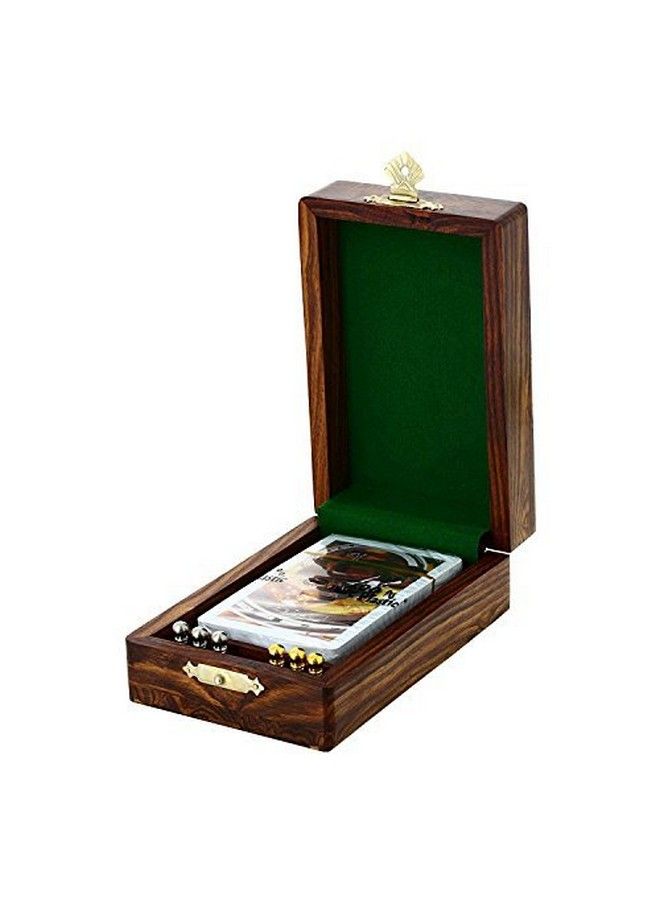 Indian Glance Cribbage Board Game With Storage Unique Metal Pegs And Playing Cards Game Gift Set Box - Image 1