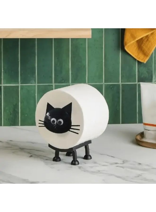 Black Cat Toilet Paper Holder Bathroom Decorative Art Piece Home Decor Four Seasons - Image 5
