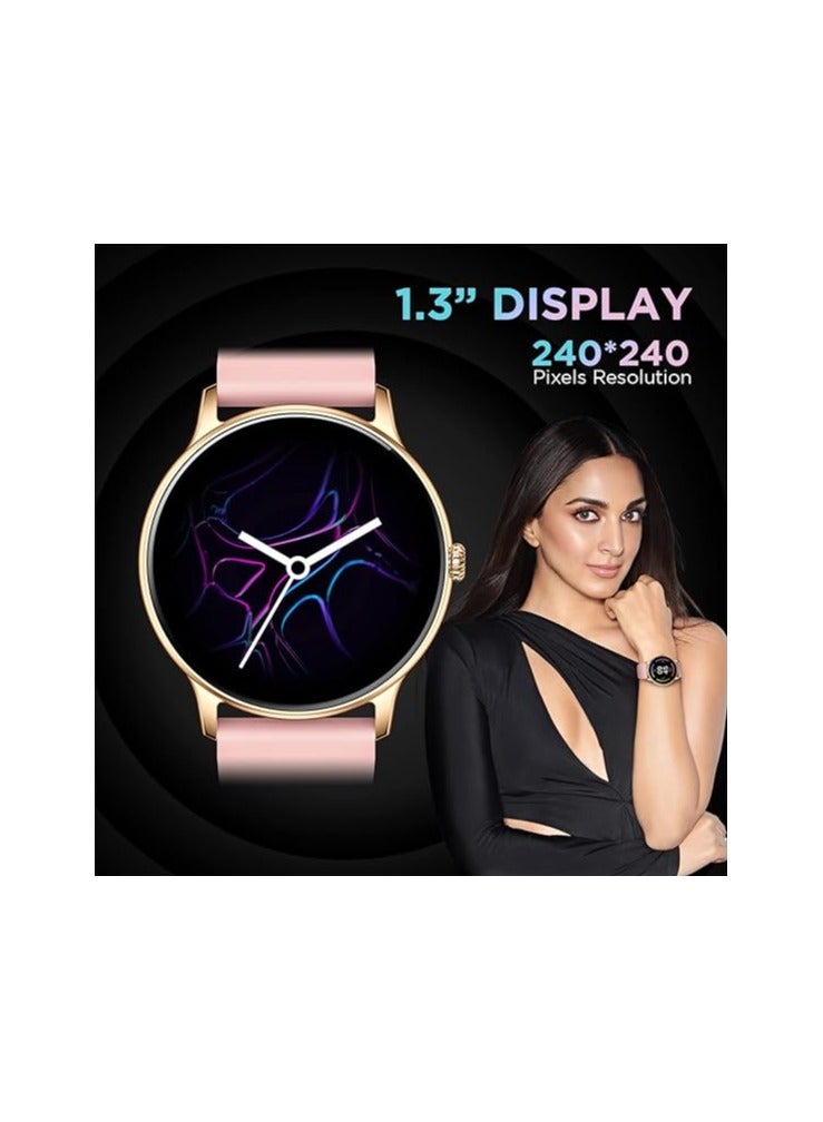 Fire-Boltt Phoenix Smart Watch with Bluetooth Calling 1.3,120+ Sports Modes, 240 * 240 PX High Res with SpO2, Heart Rate Monitoring & IP67 Rating (Gold Pink)