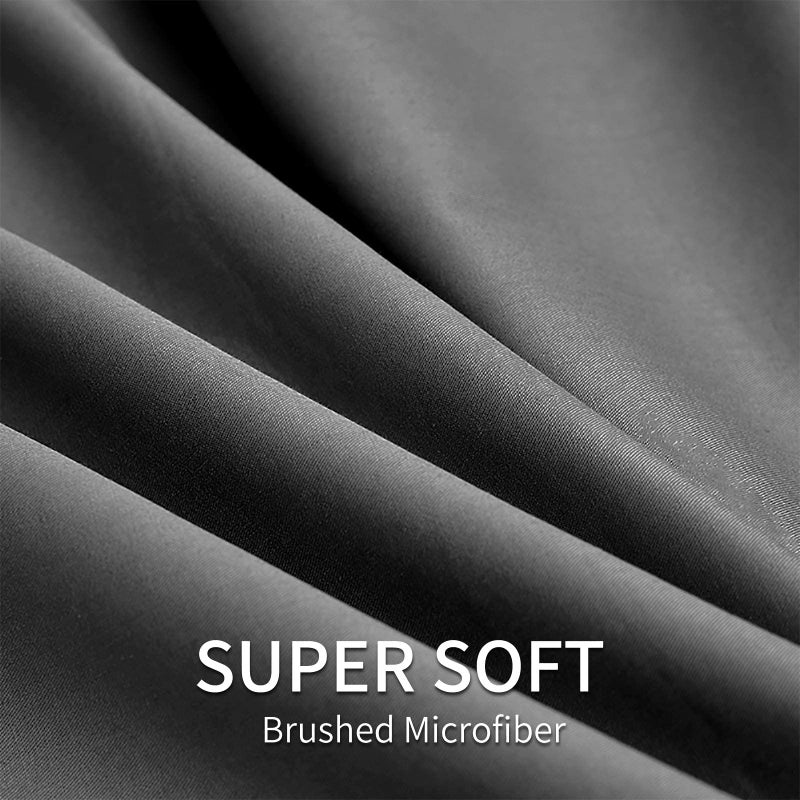 EaseHome Luxury King Bed Sheets Set Black- Super Soft Brushed Microfiber 1800 Thread Count King Size Sheets with 18-Inch Deep Pocket - Breathable Wrinkle and Hypoallergenic-4 Piece(King Black) - Image 4