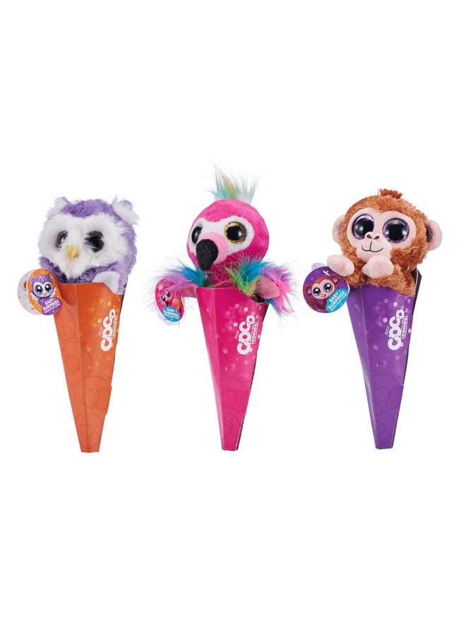 Coco Surprise Coco Cones (3 Pack) by ZURU Animal Plush Toys with Baby Collectible Surprise in Cone, Randomly Assorted Animal Toy for Girls and Kids Mystery 3 Pack - Image 2