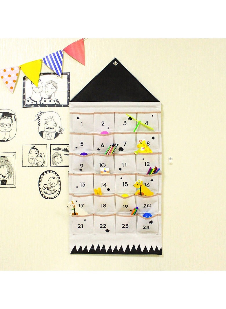 عام حقيبة تعليق من القماش لغرفة الأطفال، حقيبة تخزين متعددة الاستخدامات مثبتة على الحائف، لتوفير استخدام أمثل للمساحة. - Image 1