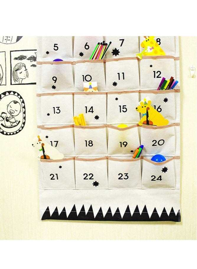 عام حقيبة تعليق من القماش لغرفة الأطفال، حقيبة تخزين متعددة الاستخدامات مثبتة على الحائف، لتوفير استخدام أمثل للمساحة. - Image 2