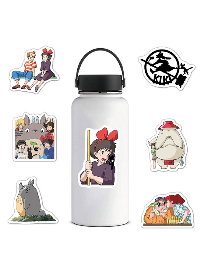 100-Piece Hayao Miyazaki Cartoon Stickers Vinyl Aesthetic Sticker Laptop Stickers for Skateboard Guitar Travel Case Graffiti Sticker Door Luggage Car Bike Bicycle for Kids Teens Girls Adults - Image 3