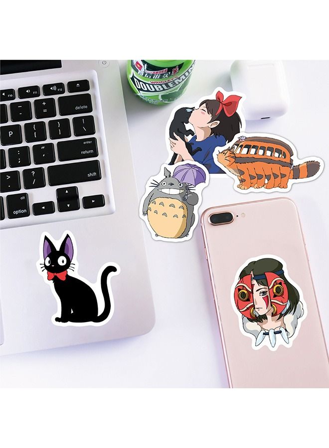 100-Piece Hayao Miyazaki Cartoon Stickers Vinyl Aesthetic Sticker Laptop Stickers for Skateboard Guitar Travel Case Graffiti Sticker Door Luggage Car Bike Bicycle for Kids Teens Girls Adults - Image 4
