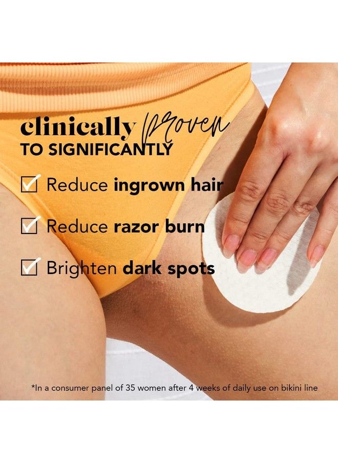 sweetspot labs Buff & Brighten Daily Ingrown Hair Treatment With Salicylic Acid And Niacinamide Safe For Bikini Area 50 Exfoliating & Brightening Pads  - Image 3