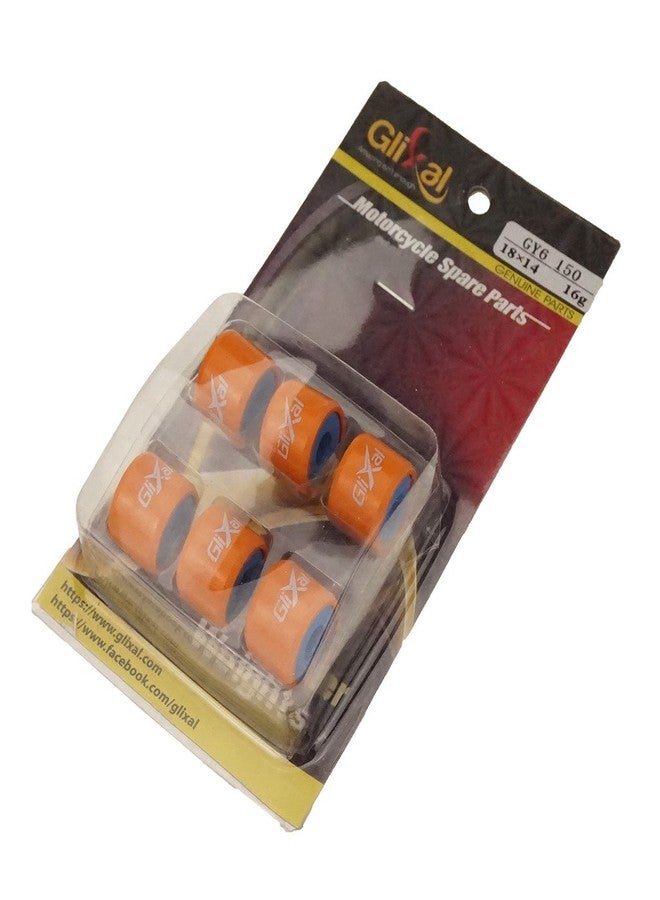 Glixal ATKS-04024 18x14mm High Performance Racing Variator Roller Weights Set 152QMI 157QMJ GY6 125cc 150cc Scooter Moped ATV Go-Kart (16 gram) - Image 1