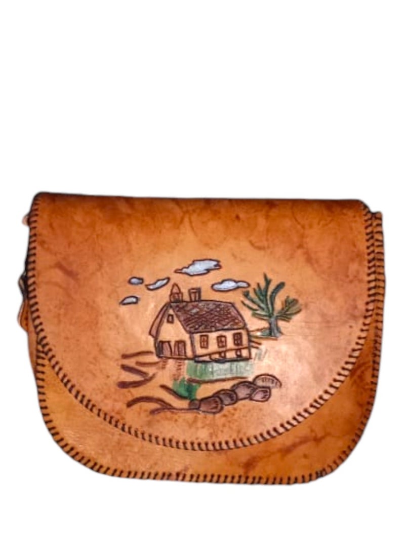 Sheer Fashionable Leather Crossbody Bag  - Image 1