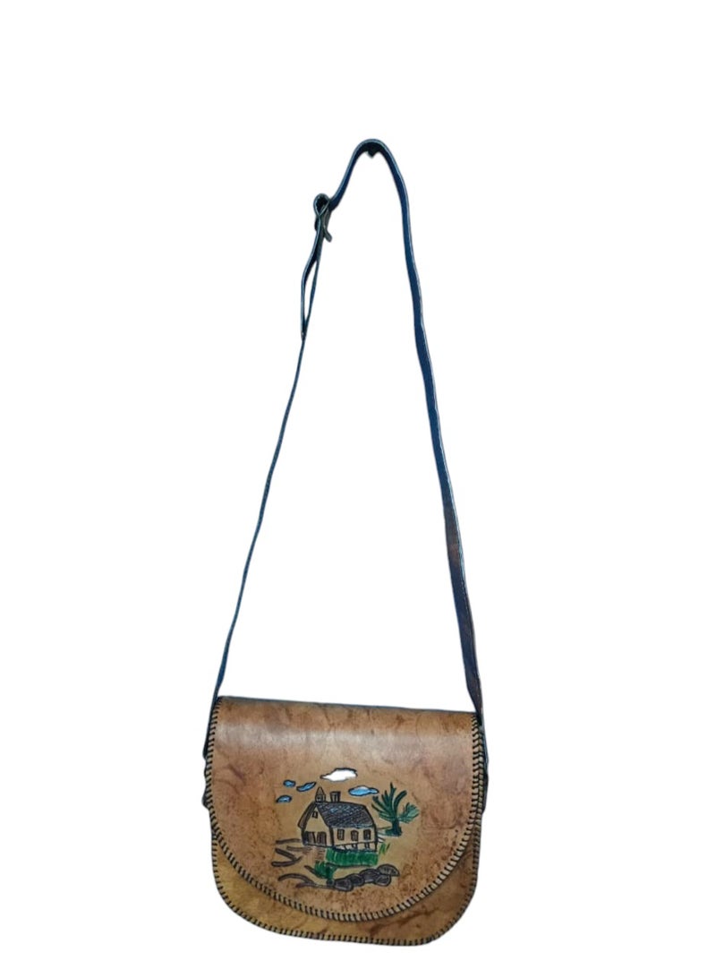 Sheer Fashionable Leather Crossbody Bag  - Image 2
