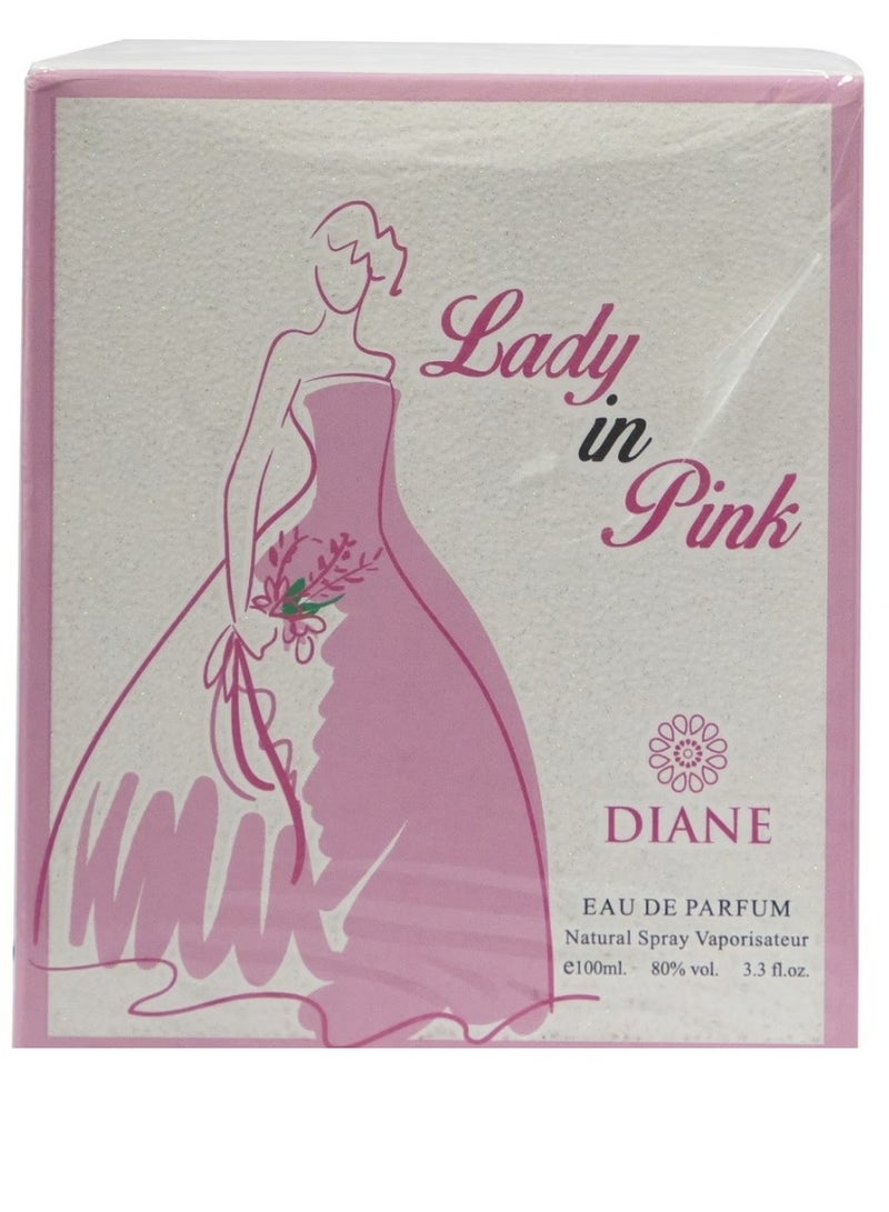 Diane LADY IN PINK EAU DE PAREFUM NATURAL SPRAY VAPORISATEURE100ML FOR WOMEN