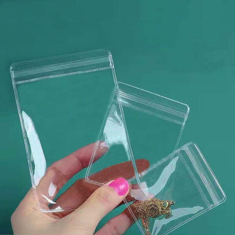 Loaengeo Small plastic bag, suitable for sealing pills and jewelry collection at home, transparent PVC bag (size 2.4x3.1''inches/100 pieces) - Image 1