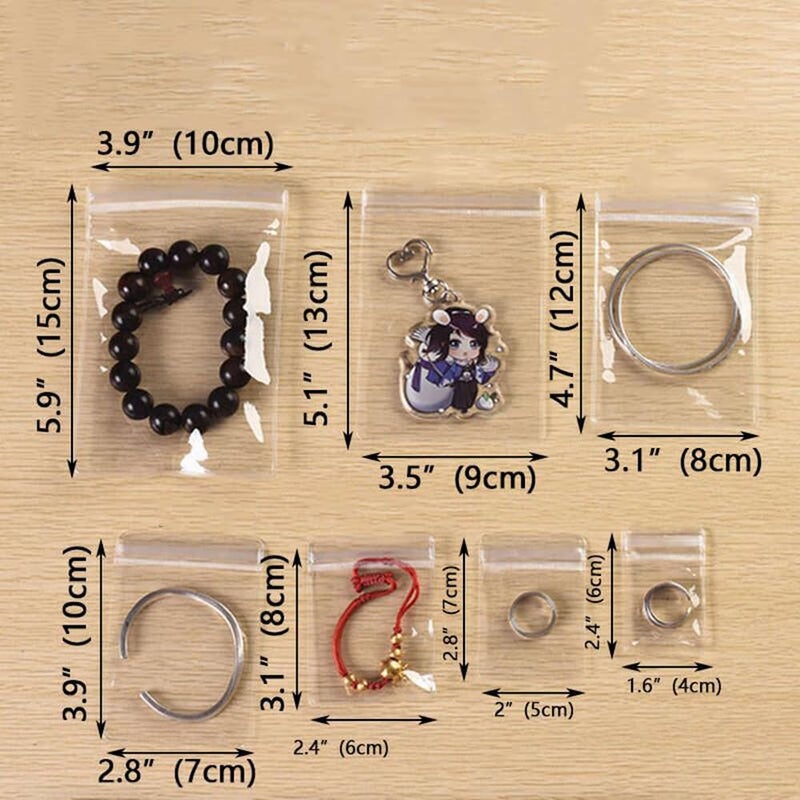 Loaengeo Small plastic bag, suitable for sealing pills and jewelry collection at home, transparent PVC bag (size 2.4x3.1''inches/100 pieces) - Image 3