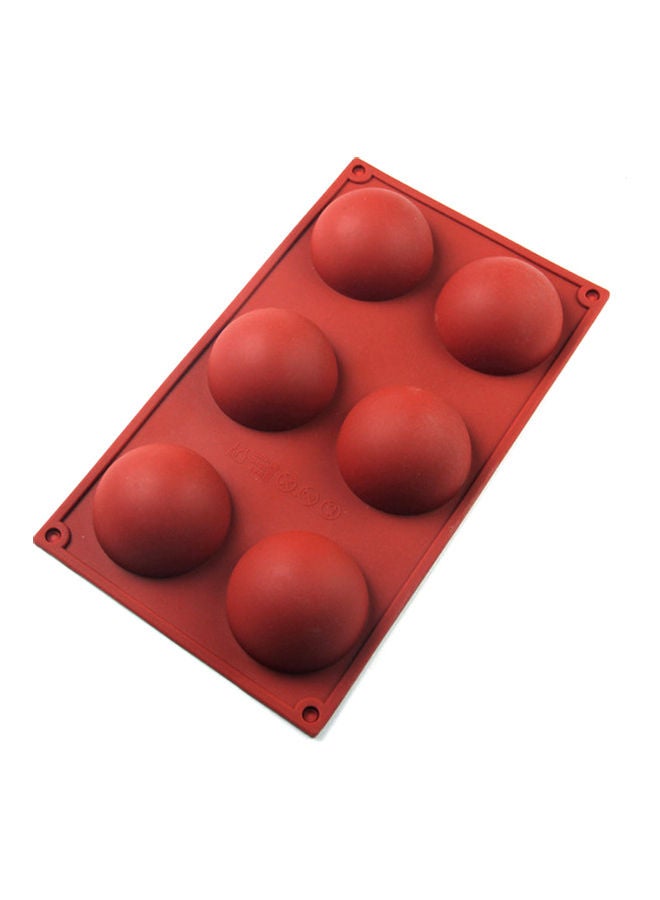 قالب سيليكون ب6 فتحات أحمر 29x3.30x17.50سم - Image 1