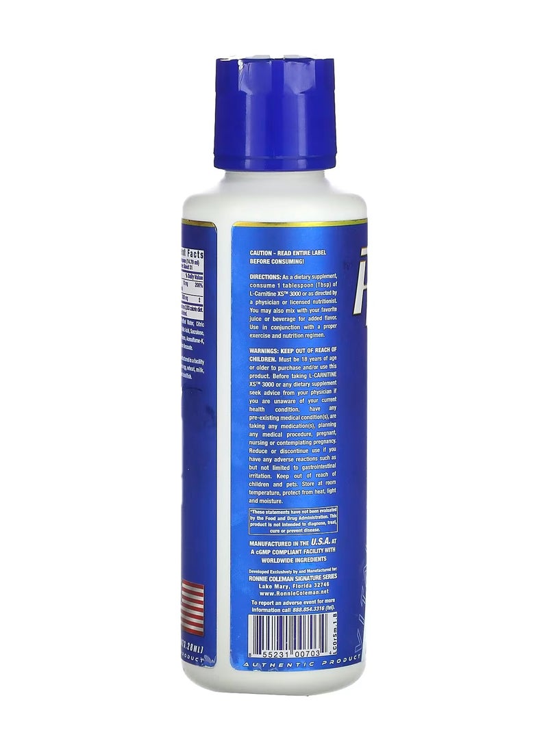RONNIE COLEMAN Ronnie Coleman L-Carnitine Xs 3000 473ml Orange Smash Flavor 31 Serving  - Image 2