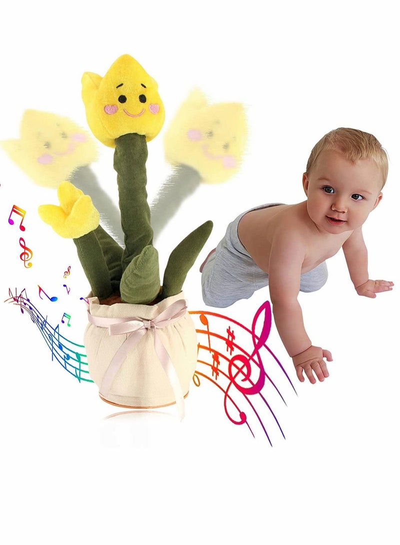 Excefore Electric Dancing Tulip Plant Toys Repeats Adjustable Volume Talking Toy - Image 5