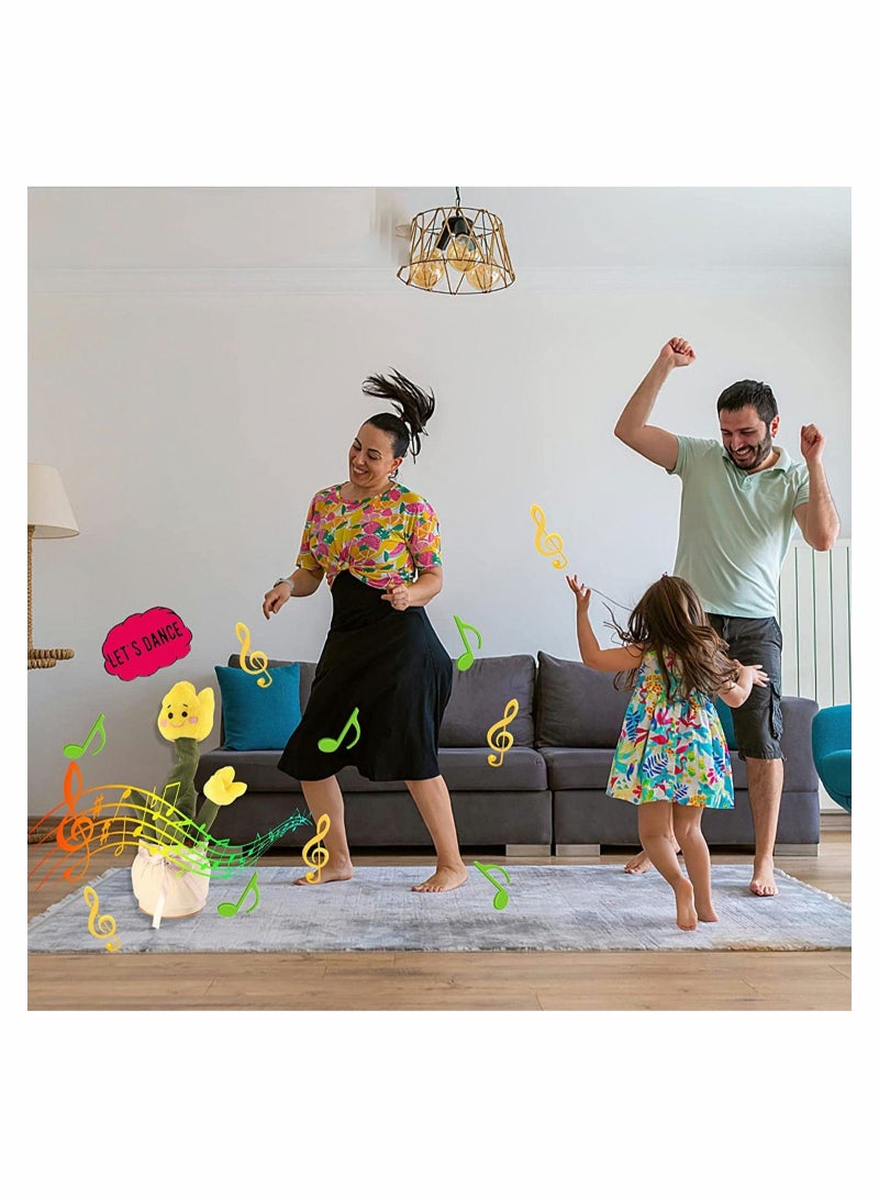 Excefore Electric Dancing Tulip Plant Toys Repeats Adjustable Volume Talking Toy - Image 3