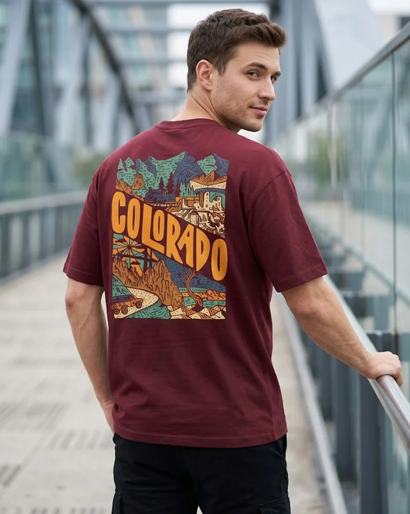 Graphic Print Oversized T-Shirt for Men