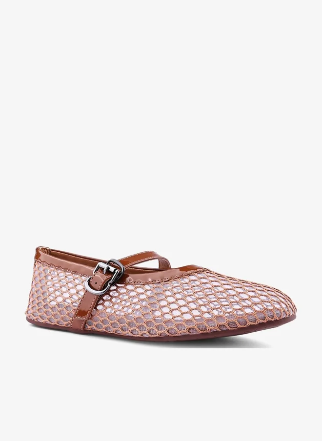 Cuple Mesh Mary Jane Flat