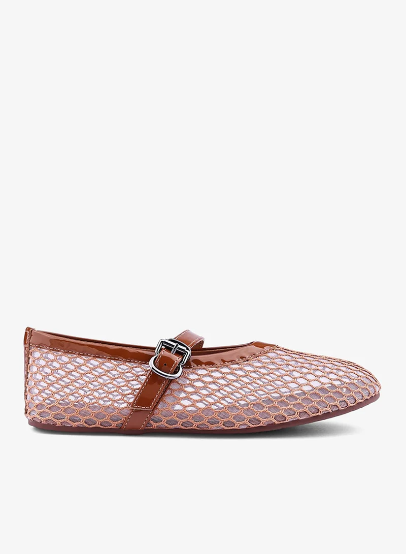 Cuple Mesh Mary Jane Flat