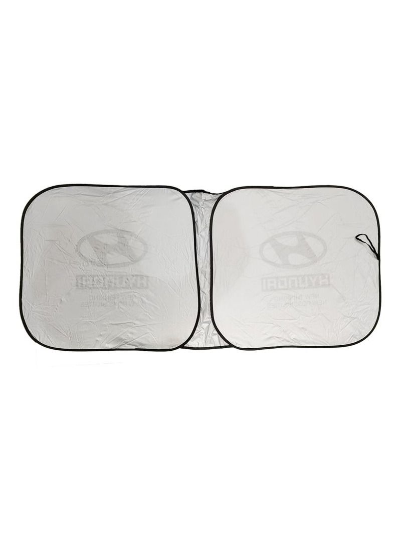 HYUNDAI HYUNDAl Car Sun Shade UV Rays and Heat Protector Sun Visor Foldable Keep Your Vehicle Cool Blocks UV Rays, Car Windshield Sunshade - Image 3