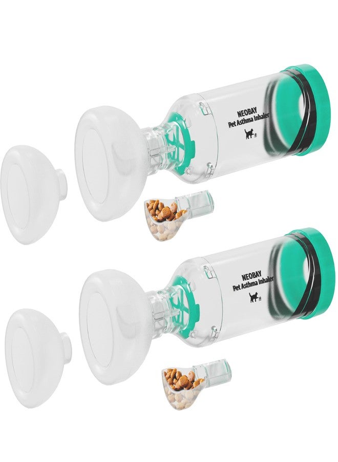 Neobay Cat Inhaler Spacer with Unique Panic Soother - Two Sets Included, 2 Pairs for Convenient Use (Backup Inhaler for When One is Still Not Dry After Cleaning) - Image 1