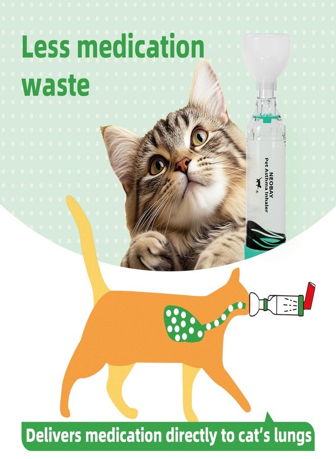 Neobay Cat Inhaler Spacer with Unique Panic Soother - Two Sets Included, 2 Pairs for Convenient Use (Backup Inhaler for When One is Still Not Dry After Cleaning) - Image 5