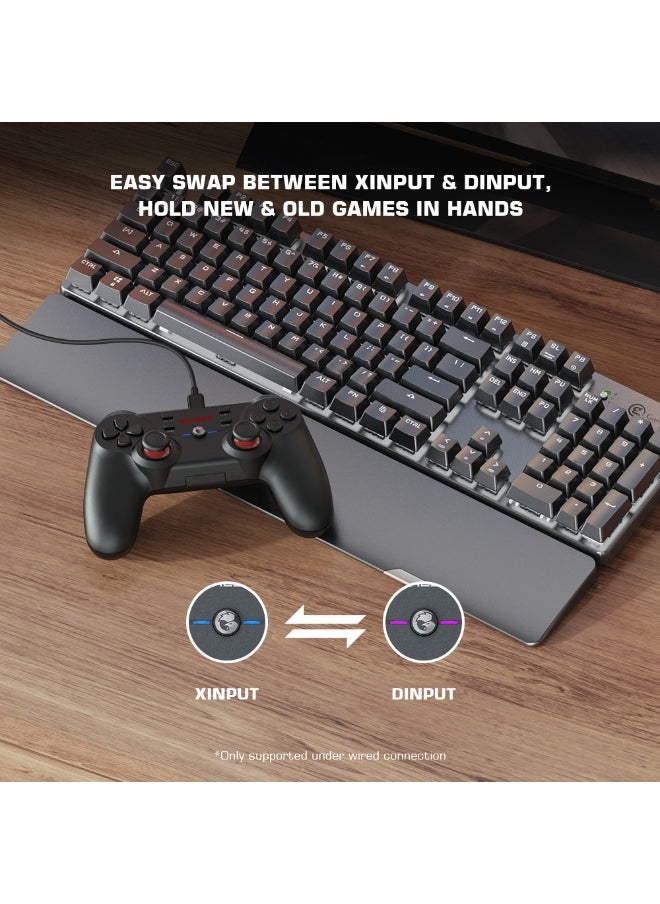 General - Classic Gamepad GameSir T3S Wireless Gaming Controller for Switch Windows PC Android TV Box iPad iOS & Android with Turbo Function, Dual Shock, 600mAh Lithium-ion Battery Playing 25hours - Image 1