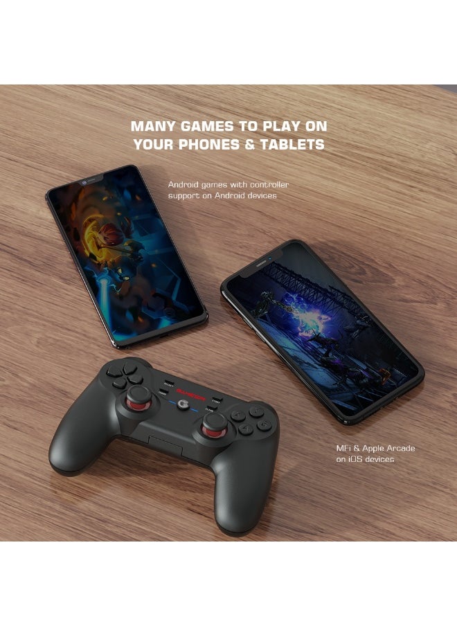 General - Classic Gamepad GameSir T3S Wireless Gaming Controller for Switch Windows PC Android TV Box iPad iOS & Android with Turbo Function, Dual Shock, 600mAh Lithium-ion Battery Playing 25hours - Image 1
