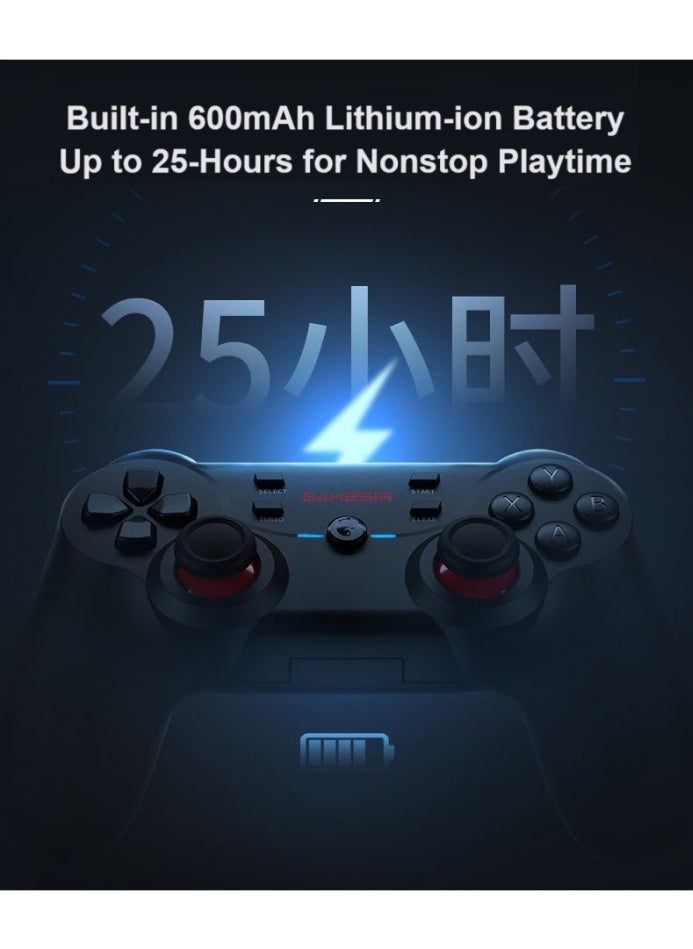 General - Classic Gamepad GameSir T3S Wireless Gaming Controller for Switch Windows PC Android TV Box iPad iOS & Android with Turbo Function, Dual Shock, 600mAh Lithium-ion Battery Playing 25hours - Image 1