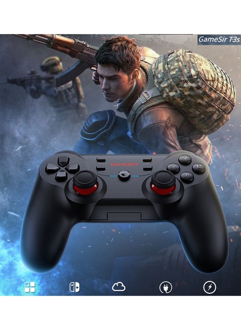 General - Classic Gamepad GameSir T3S Wireless Gaming Controller for Switch Windows PC Android TV Box iPad iOS & Android with Turbo Function, Dual Shock, 600mAh Lithium-ion Battery Playing 25hours - Image 1