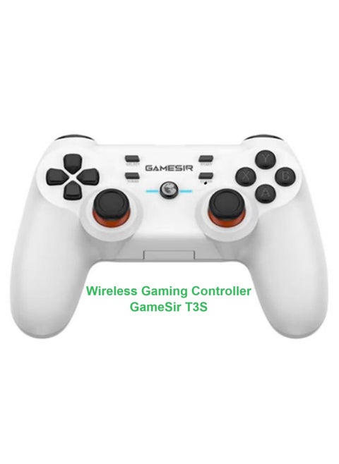 Classic Gamepad GameSir T3S Wireless Gaming Controller for Switch Windows PC Android TV Box iPad iOS & Android with Turbo Function, Dual Shock, 600mAh Lithium-ion Battery Playing 25hours