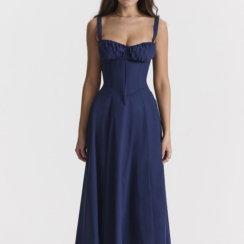 Women's Sleeveless Fitted Split Midi Dress - Image 3