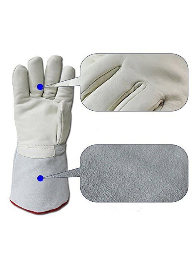 Inf-way Cryogenic Gloves Low Temperature LN2 Liquid Nitrogen Protective Gloves Cold Storage Safety Frozen Gloves Mid Arm Length/13.8" - Image 5