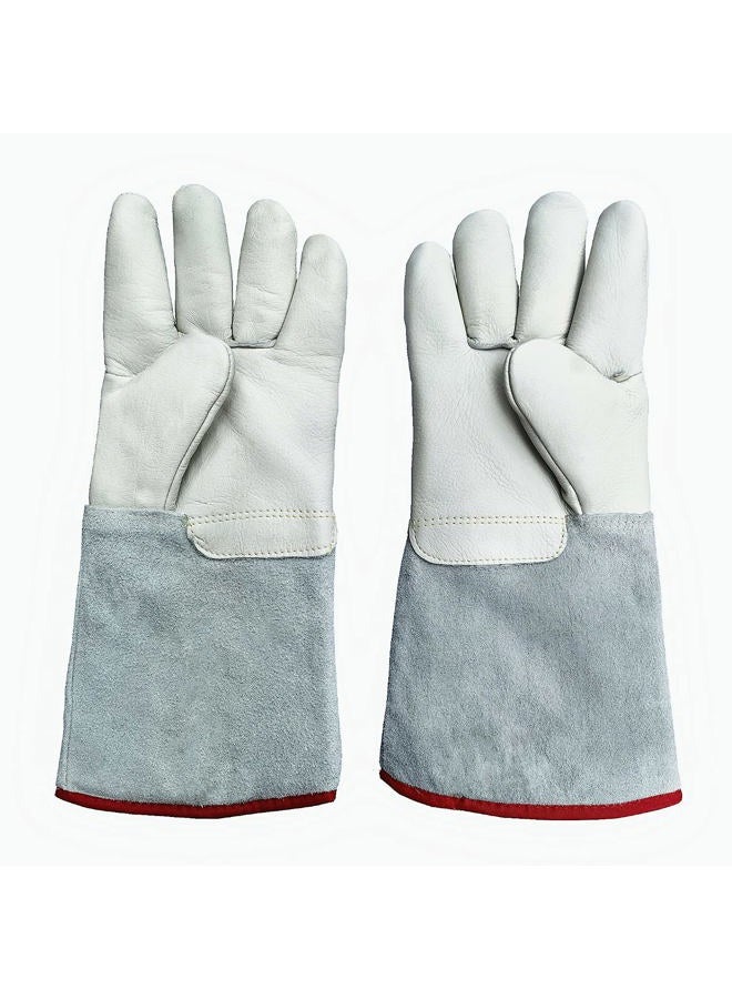 Inf-way Cryogenic Gloves Low Temperature LN2 Liquid Nitrogen Protective Gloves Cold Storage Safety Frozen Gloves Mid Arm Length/13.8" - Image 2