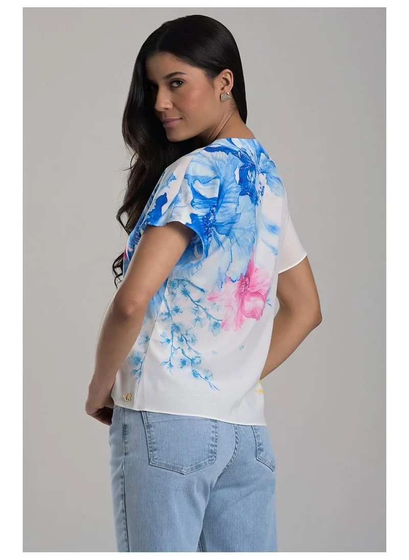 Carmen Steffens V-Neck Printed Blouse