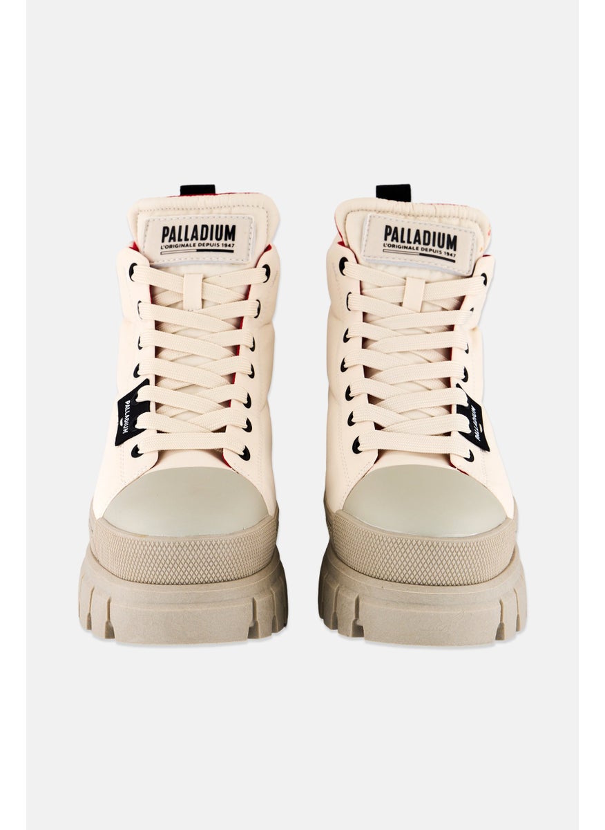 PALLADIUM Women Revolt Overcush Lace Up Ankle Boots, Beige  - Image 3