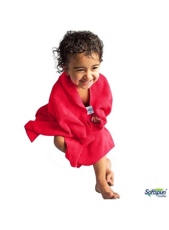 SOFTSPUN مناديل أطفال من الألياف الدقيقة لليد والوجه 30X30 سم مجموعة من 5 مناشف 340 غم (أحمر) فائقة النعومة والراحة لليد والوجه والجسم مناديل حساسة للبشرة والحساسية وقطعة غسيل. - Image 3