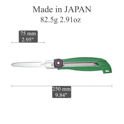 CANARY Heavy Duty Box Cutter Retractable Blade, Safety Corrugated Cardboard Cutter Knife, Made in JAPAN, Green (DC-25) - Image 2