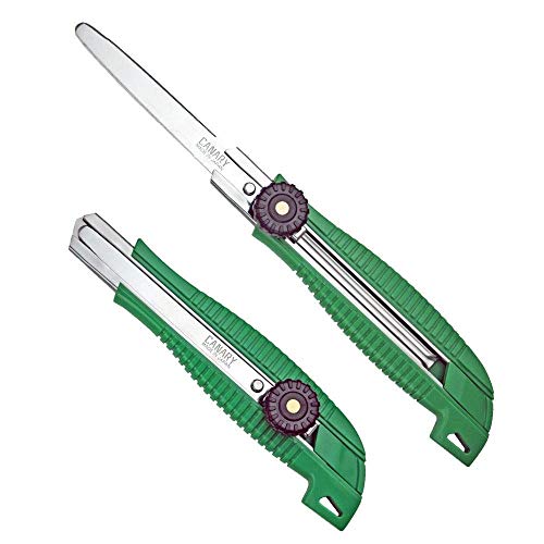 CANARY Heavy Duty Box Cutter Retractable Blade, Safety Corrugated Cardboard Cutter Knife, Made in JAPAN, Green (DC-25) - Image 4