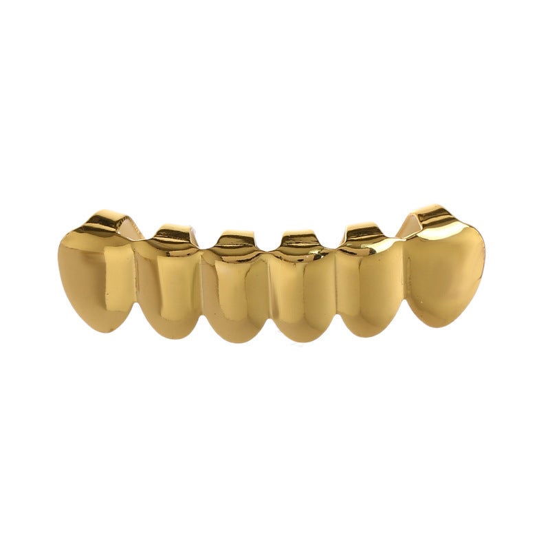 Gold-Plated Denture Set Hip-Hop Rap Men And Women Smooth Teeth Decoration Teeth Grillz Hip-Hop Teeth - Image 5
