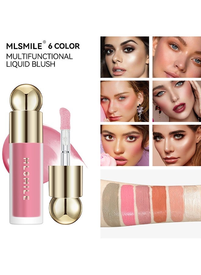 MySmile Liquid Blush Wand, Creme Blush Makeup Stick,Blush Beauty Makeup Dual Use for Cheeks & Lips, Long-Wearing,Dewy Finish,Skin Tint Blush, Contour Blush Wand, Gift for Women-03 - Image 2