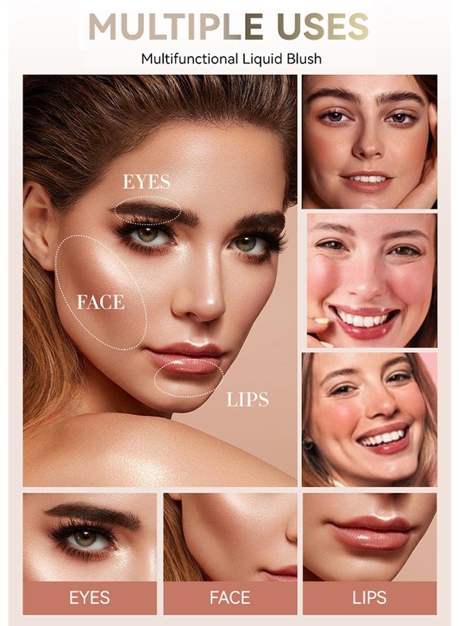 MySmile Liquid Blush Wand, Creme Blush Makeup Stick,Blush Beauty Makeup Dual Use for Cheeks & Lips, Long-Wearing,Dewy Finish,Skin Tint Blush, Contour Blush Wand, Gift for Women-03 - Image 3